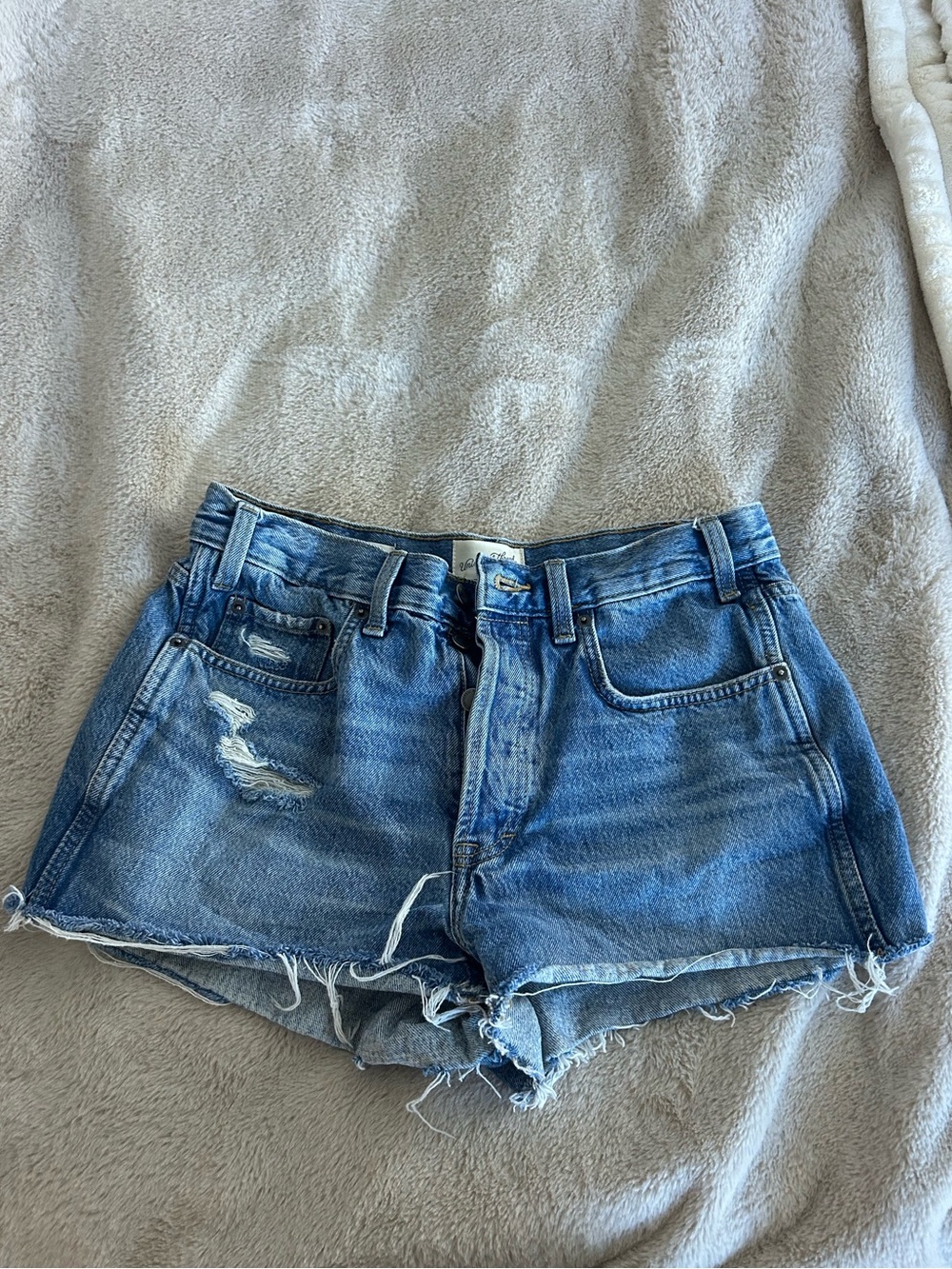 Universal Thread High Rise Mini Shorts - Light Blue